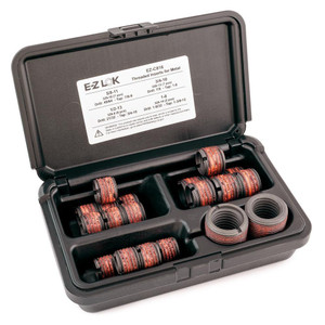 E-Z LOK Thread Repair Kit: 1-8, Self-Locking 22 Pc, Carbon Steel Insert EZ-C816 - 48728257