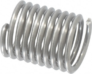 HeliCoil Free Running Insert: #10-32, 0.38" OAL Tanged, Stainless Steel, Bright/Uncoated A1191-3CN380 - 00060509