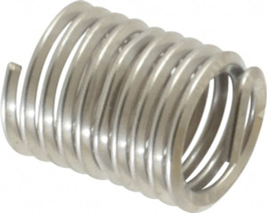 HeliCoil Screw-Locking Insert: Stainless Steel, M6 x 1.00 Metric Coarse, 2D 12 mm OAL, Tangless, Bright Finish, Grade 304 Stainless Steel A4184-6CN120 - 70065529