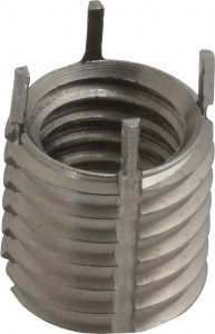 Jergens Thread Locking Insert: 1/2-13 Internal Thread, 5/8-11 External Thread, UNC, 5/8" OAL, Thin Wall Keylocking Stainless Steel 215-066326 - 82497736
