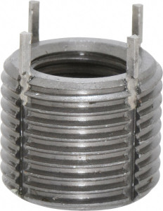 Jergens Thread Locking Insert: 1/2-20 Internal Thread, 3/4-16 External Thread, UNF, 5/8" OAL, Heavy-Duty Keylocking Carbon Steel 215-066106 - 82496506
