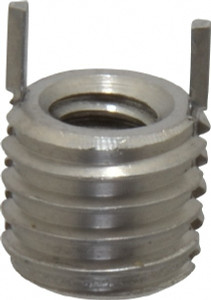 Jergens Thread Locking Insert: 1/4-20 Internal Thread, 7/16-14 External Thread, UNC, 0.37" OAL, Heavy-Duty Keylocking Stainless Steel 215-066302 - 82497066