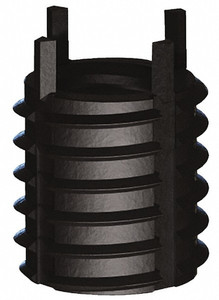 Jergens Thread Locking Insert: M10 x 1.5 Internal Thread, M16 x 1.5 External Thread, Metric Coarse, 16 mm OAL, Heavy-Duty Keylocking Carbon Steel 215-065967 - 82496894