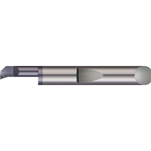 Micro 100 Boring Bar: 0.07" Min Bore, 13/64" Max Depth, Right Hand Cut, Solid Carbide 3/16" Shank Dia, 1-1/2" OAL, 0.004" Corner Radius QBT-070200X - 15251440