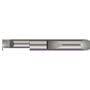 Micro 100 Grooving Tool: Full Radius Solid Carbide, 1/4" Shank Dia, 0.0300" Groove Width QFR-030-4 - 13820196