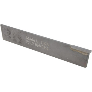 Made in USA Cutoff Blade: Parallel, 3/16" Wide, 7/8" High, 6" Long C6 Carbide Tipped, Bright P5-C6 - 02640555