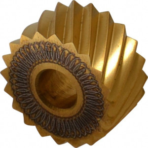 Dorian Tool Standard Knurl Wheel: 3/4" Dia, 90 ° Tooth Angle, 10 TPI, Diagonal, High Speed Steel 3/8" Face Width, 1/4" Hole, 30 ° Helix, Series A 73310123766 - 64143167
