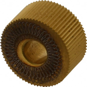 Dorian Tool Standard Knurl Wheel: 3/4" Dia, 90 ° Tooth Angle, 30 TPI, Straight, High Speed Steel 3/8" Face Width, 1/4" Hole, Series A 73310123514 - 64143035