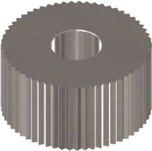 Made in USA Standard Knurl Wheel: 1" Dia, 90 ° Tooth Angle, 16 TPI, Straight, High Speed Steel 3/8" Face Width, 5/16" Hole, Series OU OUS-216 - 38293080