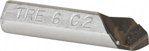Made in USA Single Point Tool Bit: 3/8'' Shank Width, 3/8'' Shank Height, C2 Solid Carbide Tipped, Neutral, TRE, Round Shank Boring 1-3/4'' OAL, 1/64'' Nose Radius 40345 - 72678246