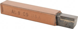 Made in USA Single-Point Tool Bit: AL-8, 1/2" Shank Height, 1/2" Shank Width, C5 Solid Carbide Tip, Left Hand 1/32" Nose Radius, 3-1/2" OAL 121 - 72661325