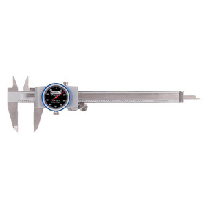 Fowler Dial Caliper: 6'' Range, 0.001'' Graduation, 0.1'' per Revolution 1.6'' Jaw Length, Black Face, ± 0.001'' Accuracy 52-008-707-0 - 03008562