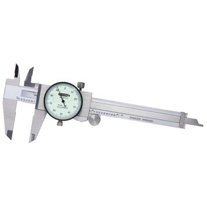 Insize Dial Caliper: 4'' Range, 0.001'' Graduation, 0.1'' per Revolution 1.181'' Jaw Length, White Face, ± 0.0015'' Accuracy 1311-4 - 28731057