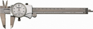 Mitutoyo Dial Caliper: 6'' Range, 0.001'' Graduation, 0.1'' per Revolution 1-9/16'' Jaw Length, White Face, 0.001'' Accuracy 505-742J - 84477736
