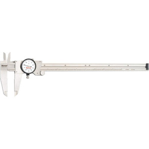 Starrett Dial Caliper: 12'' Range, 0.001'' Graduation, 0.1'' per Revolution 2-1/2'' Jaw Length, White Face, 0.001'' Accuracy 56694 - 86405115