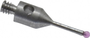 Fowler CMM Ball Stylus: 1 mm Ball Dia, 10 mm OAL, M2 Ruby Point, Stainless Steel Stem 54-772-300-0 - 08582504