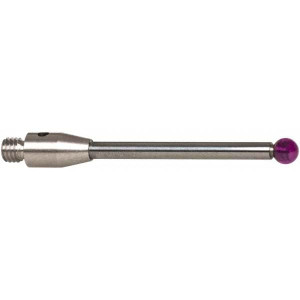 Renishaw CMM Ball Stylus: 3 mm Ball Dia, 30 mm OAL, M2 Ruby Point, Solid Carbide Stem A-5003-0038 - 00552273