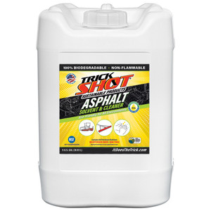 Trick Shot Asphalt Solvent & Cleaner, 5 Gallon Container - TSASPH5GAL