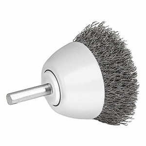 WALTER Surface Technologies | ALLSTEEL™ MOUNTED WIRE BRUSHES, CRIMPED WIRES |  Cup Brush: 1-1/2" Dia, 0.0118" Wire Dia - 09C015