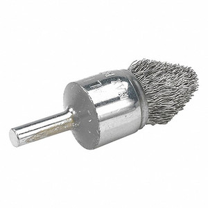WALTER Surface Technologies | ALLSTEEL™ MOUNTED WIRE BRUSHES, CRIMPED WIRES | End Brushes: 3/4" Dia - 09C028