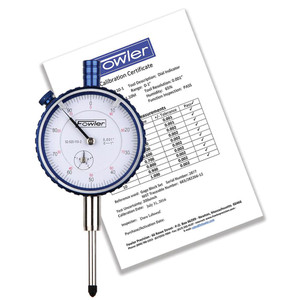 Fowler Dial Drop Indicator: 1" Range, 0-100 Dial Reading, 0.001" Graduation, 2-1/4" Dial Dia 0.1" per Revolution, Lug Back, Revolution Counter, Includes Tolerance Markers 52-520-110-2 - 81116626