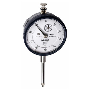 Mitutoyo Dial Drop Indicator: 0-100 Dial Reading, 2-3/16" Dial Dia Lug Back, Revolution Counter 2046A - 97070791