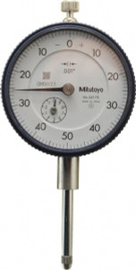 Mitutoyo Dial Drop Indicator: 1" Range, 0-50-0 Dial Reading, 0.001" Graduation, 2-1/4" Dial Dia 0.1" per Revolution, Lug Back, 0.002000" Accuracy, Revolution Counter 2417A - 06255616