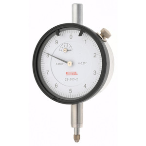 SPI 0.05" Range, 0-10 Dial Reading, 0.0001" Graduation Dial Drop Indicator 2.2" Dial, 0.01" Range per Revolution, 0.0007" Accuracy, Revolution Counter, Includes NIST Traceability Certification CMS160714022 - 38000063