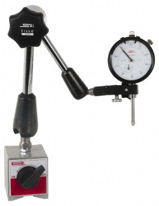 SPI Dial Indicator & Base Kit: 1" Range, 0-100 Dial Reading 2" Base Width, 2-1/4" Base Length, 2-1/8" Base Height 15-480-7 - 79504601