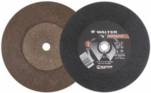 Walter Surface Technologies | PORTACUT™ | Cut-Off Wheel 12" Dia x 1/8" Thick x 7/8" PARTNER Arbor, TYPE 1, PK 10 - 11A122