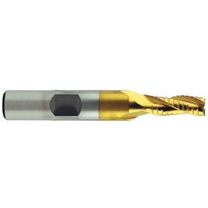 Precise 3 Flute TiN Coated M42 8% Cobalt Roughing & Finishing Single End Mills