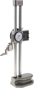 SPI 12" Stainless Steel Dial Height Gage 0.001" Graduation, Accurate to 0.0015", Dial & Counter Display, NIST Traceability Certfication CMS150410009 - 69549186
