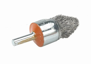 WALTER Surface Technologies | Mounted Wire Brush with Crimped Wire | 3/4" Dia, 0.014" MTD - 13C028