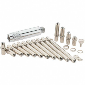 SPI Bore Gage Accessories, Spare Part Kit, Max Measurement: 0.0001", 5 Pieces, Includes: #4 Anvils (1.4 - 2"), #6 Extension, #3 Anvils (2-6"), #10 Clamp & Clamp Screw, #5 Spacers 17-865-7 - 39930565