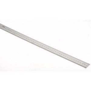SPI Steel Rule: 36" OAL, Metric Graduation, Rigid, 1-1/4" OAW Black, Black Chrome-Plated, 1/2" Graduation 13-952-7 - 91098921