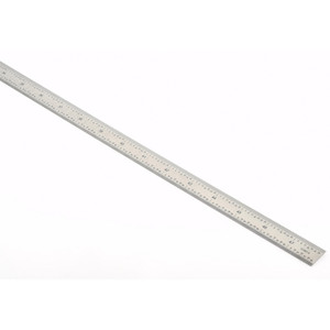 SPI Steel Rule: 48" OAL, English & Metric Graduation, Flexible, 3/4" OAW Silver, Satin Chrome-Plated, 1/2, 1/32 & 1/64" Graduation 13-961-8 - 91099168