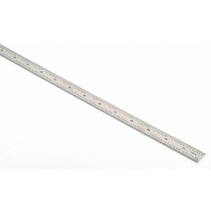 SPI Steel Rule: 72" OAL, 10R Graduation, Flexible, 3/4" OAW Silver, Polished Finish, 1/32 & 1/64" Graduation 13-965-9 - 91099234