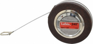 Lufkin 1/64 Inch Graduation, 240 Inch Measurement, Steel Diameter Tape Measure 3/8 Inch Wide, 0.008 Inch Thick 120PN - 36946887
