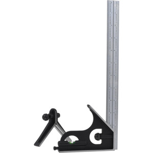 SPI 3 Piece, 12" Combination Square Set 1/100, 1/32, 1/50 & 1/64" (16R) Graduation, Hardened Steel Blade, Cast Iron Center & Square Head 13-266-2 - 60591732