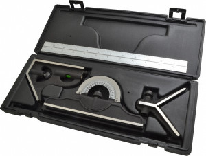 TESA Brown & Sharpe 4 Piece, 12" Combination Square Set 1/16, 1/32, 1/64 & 1/8" (4R) Graduation, Hardened Steel Blade, Hardened Steel Center, Protractor & Square Head 599-438-1204-1 - 06505713