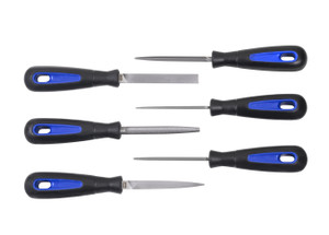 Williams Industrial Tools 6 pc Smooth Cut Handled Engineering File Set in Snap Pouch - 1-476-04-3-2-W