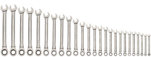 Williams Industrial Tools 25 pc Metric Combination Ratcheting Wrench Set - JHMWS1126NRC