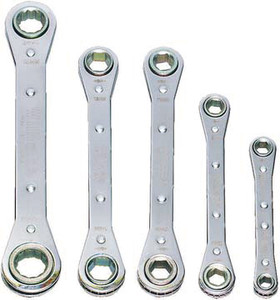 Williams Industrial Tools 5 pc Metric Double Head Ratcheting Box Wrench Set - JHWMWS-30