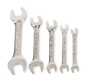 Williams Industrial Tools 5 pc SAE Short Double head Open End Wrench Set - JHWWS-1605