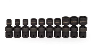 Williams Industrial Tools 10 pc 3/8" Drive 6-Point Metric Universal Socket Set  on Rail and Clips - JHW36910