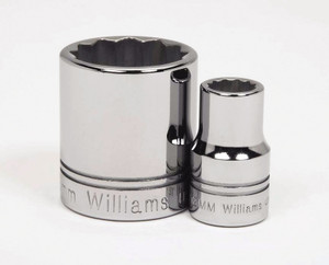 Williams Industrial Tools 1/2" Drive 12-Point Metric 17 mm Shallow Socket - JHWSTM-1217