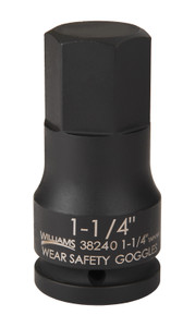 Williams Industrial Tools 3/4" Drive 1-1/4" One pc Impact Hex Bit Driver - JHW38240