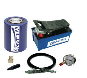 Williams Industrial Tools Air Pump and 30 Ton Low Profile Hydraulic Cylinder Combination Set - JHW1AP30T02L