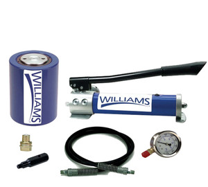 Williams Industrial Tools Hand Pump and 30 Ton Low Profile Hydraulic Cylinder Combination Set - JHW1HP30T02L