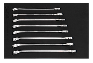 Williams Industrial Tools 8 pc Metric 12-Point SUPERCOMBO® Combination Wrench Set in 1/3 Foam Drawer Inset (17-24 mm) - JHWFMWS-18A2